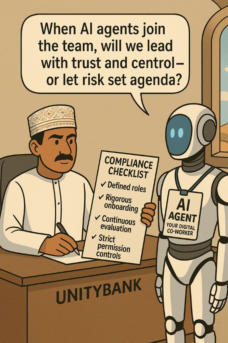 Samir Tek onboarding an AI agent as a digital colleague
